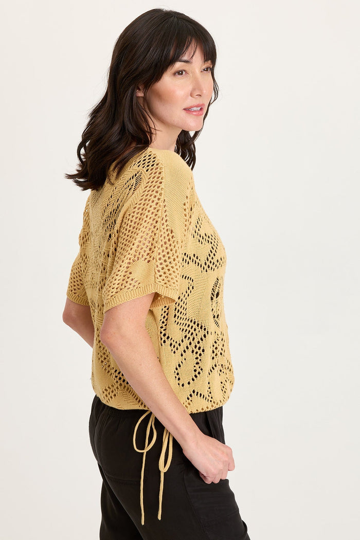XCVI Macon Cotton Knit Short Sleeve Top
