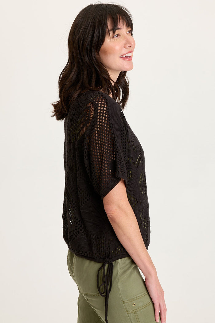 XCVI Macon Cotton Knit Short Sleeve Top