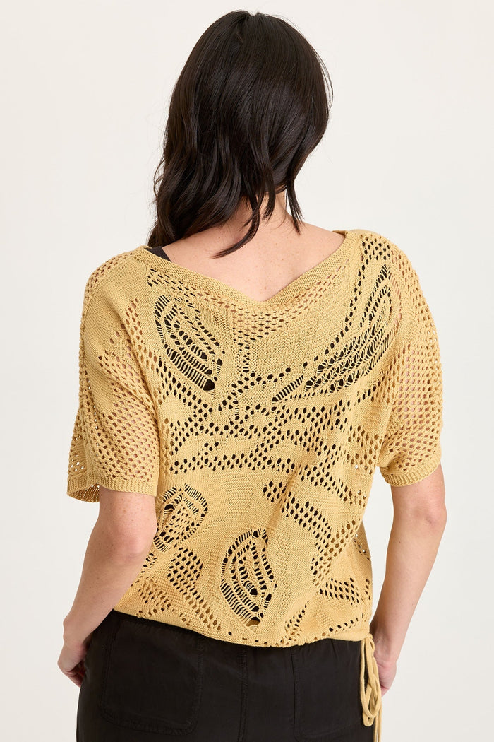 XCVI Macon Cotton Knit Short Sleeve Top
