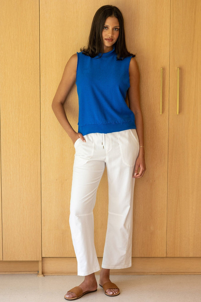 Wearables Isolde Mock Neck Crepe Knit Tank