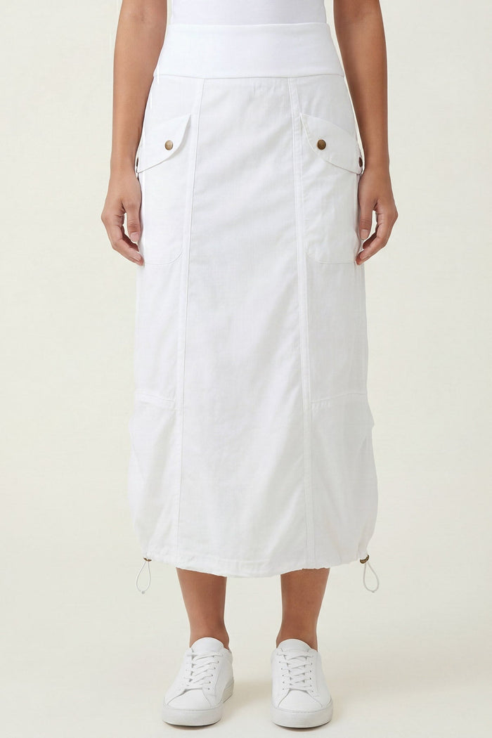 Wearables Marconi Cargo Cinch Bubble Hem Midi Skirt