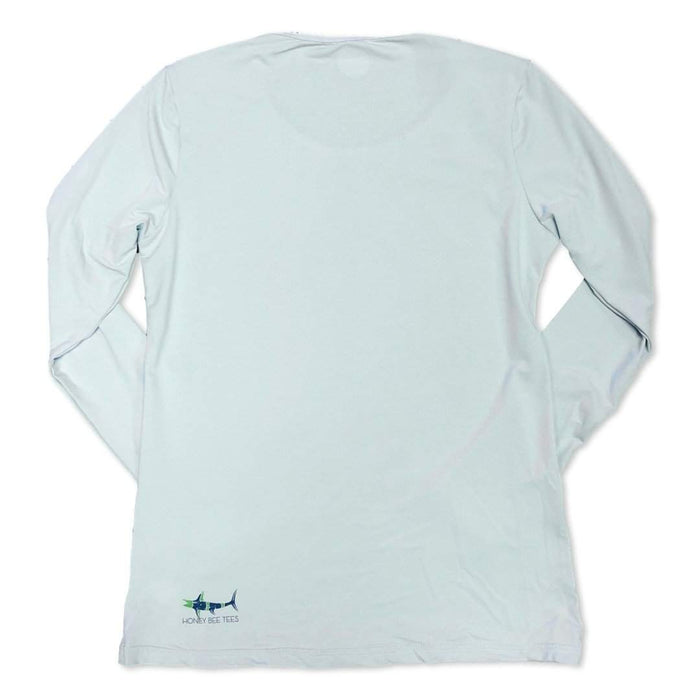 Marlin Ladies Scoop Neck Long Sleeve Rash guard-Honey Bee Tees-
