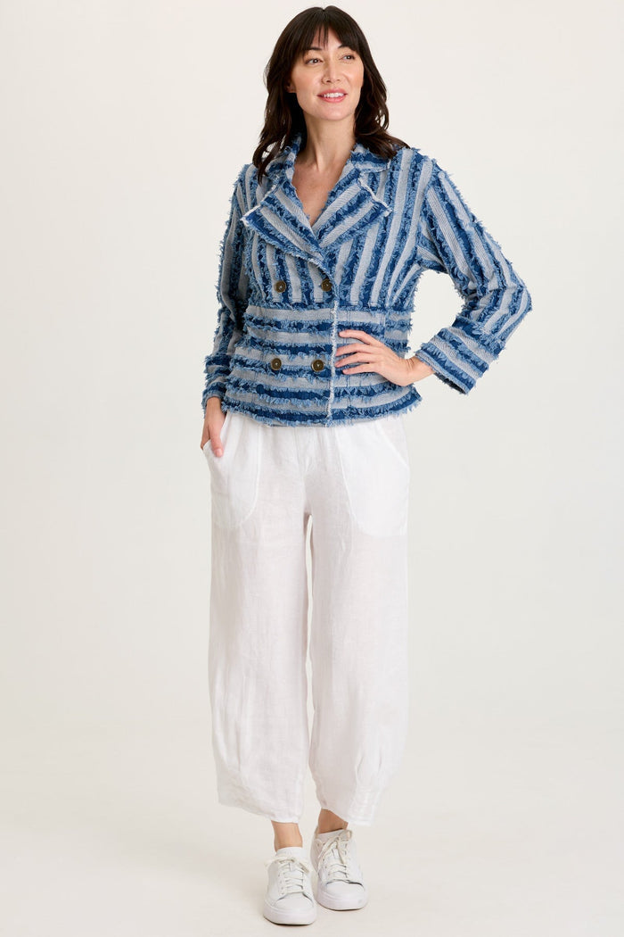 XCVI Mavie Shredded Denim Jacket