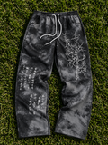 Men's Goth Spider Graphic Wide-Leg Pants