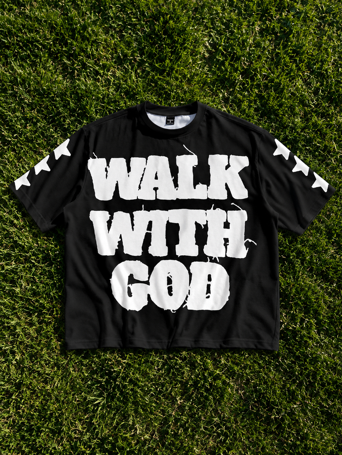 Men's T-Shirt With Round Neck Letter Pattern Streetwear