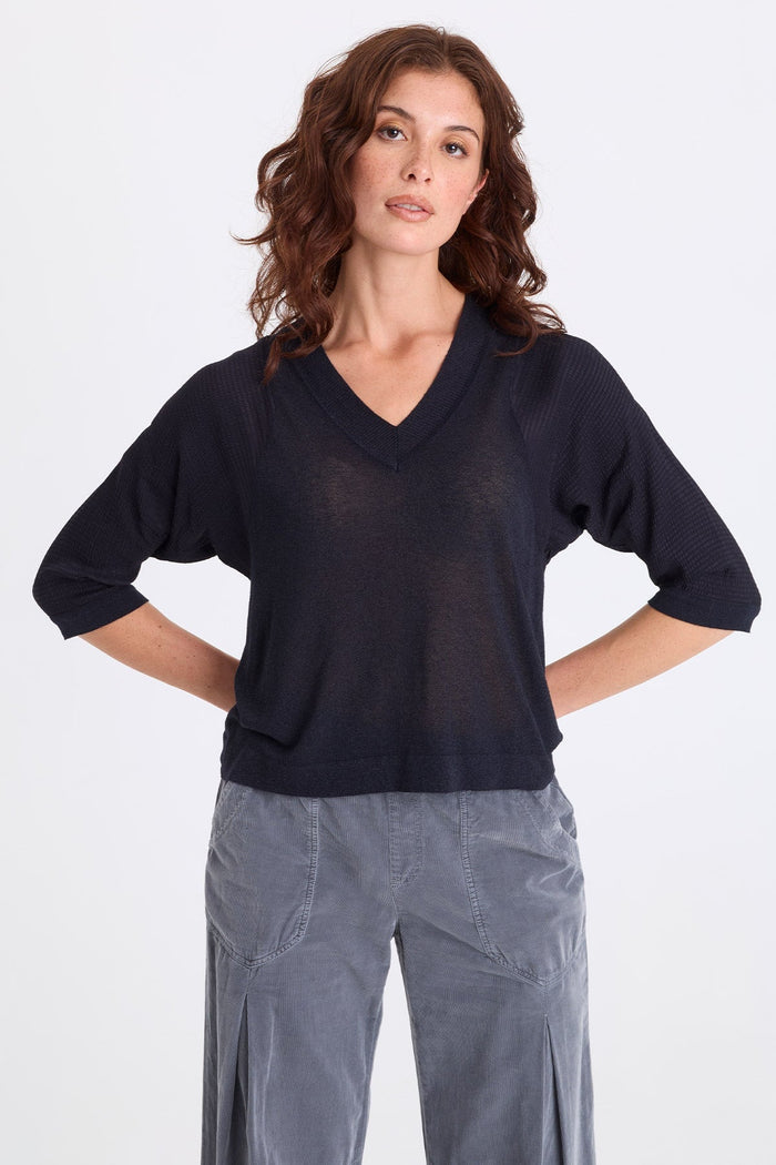 XCVI Mer Vivi Stripe V-Neck Top