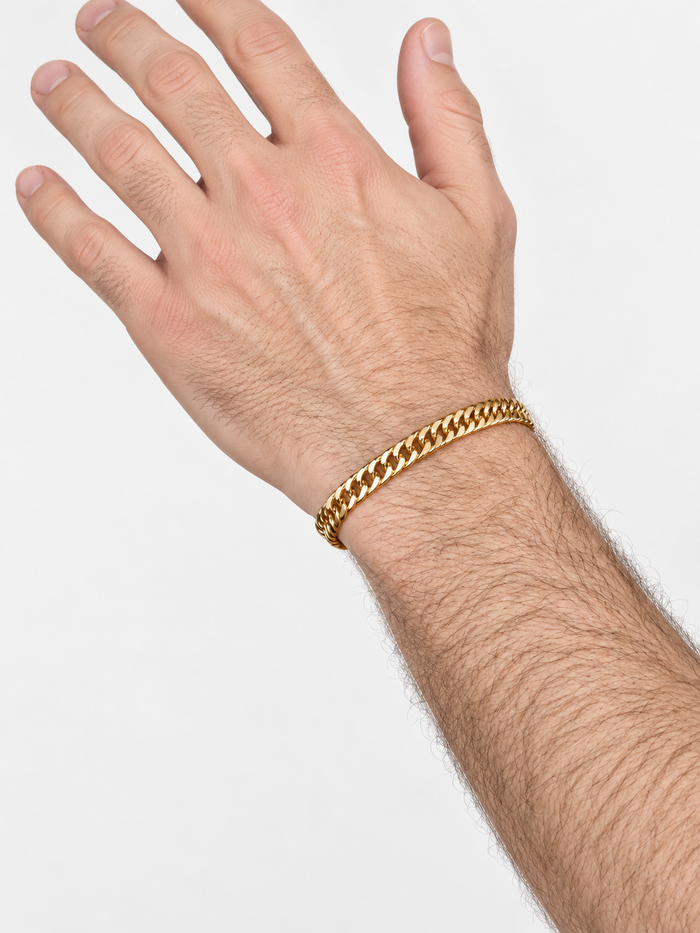 MIAMI CUBAN BRACELET (GOLD) 8MM
