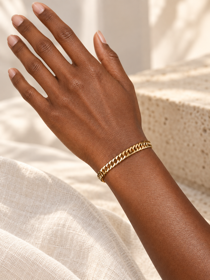MIAMI CUBAN BRACELET (GOLD) 8MM