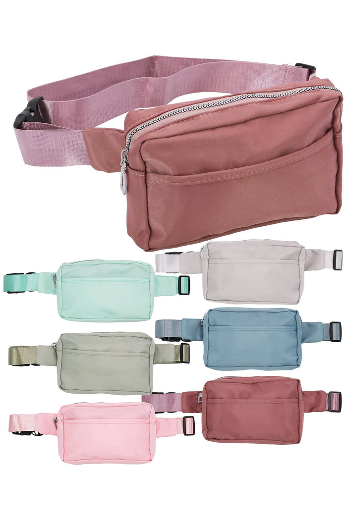 Minimal Matte Pastel Belt Bum Fanny Pack: ASSORTED / ONE SIZE