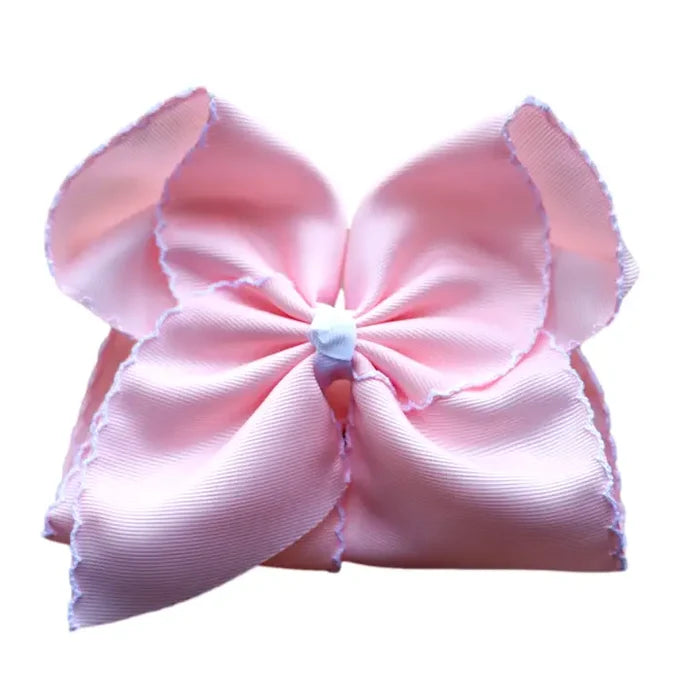 Moon Stitch Bow: 5 inch / Alligator Clip