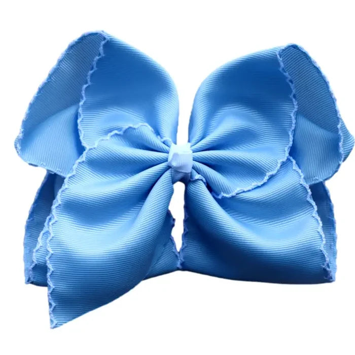 Moon Stitch Bow: 5 inch / Alligator Clip