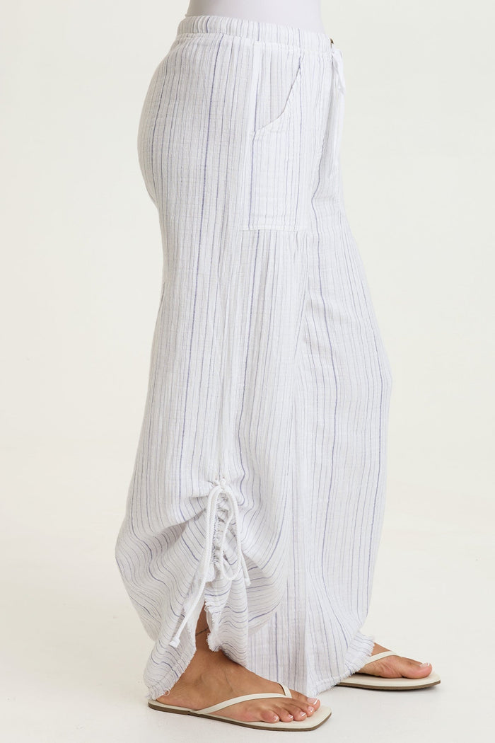 XCVI Muriel Stripe Gauze Wide-Leg Pant