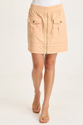 XCVI Myrelle Poplin Front Zip Mini Skirt