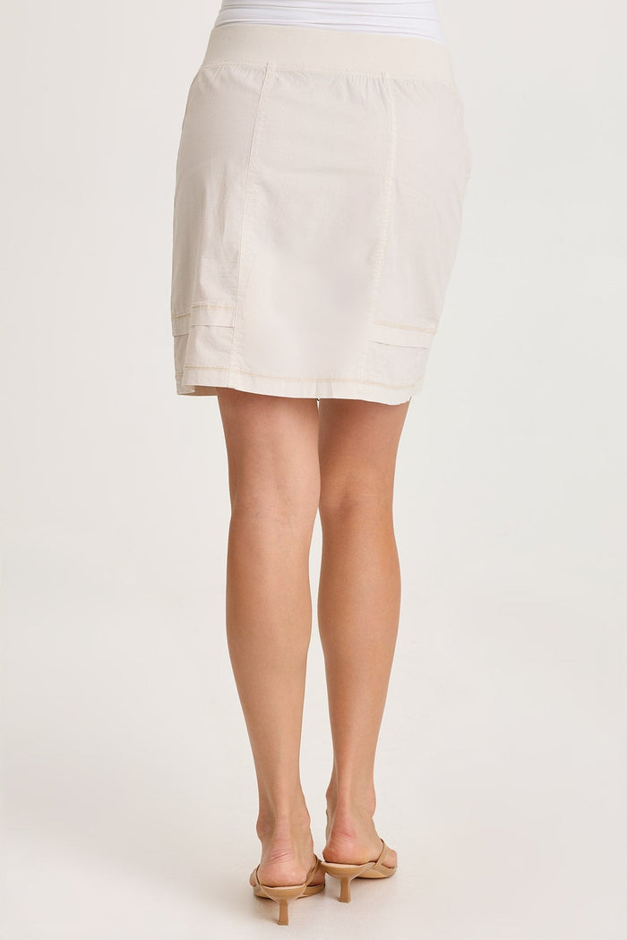 XCVI Myrelle Poplin Front Zip Mini Skirt