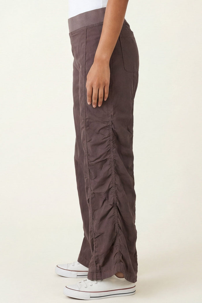 Wearables Naola Stretch Poplin Ruched Flare Gaucho