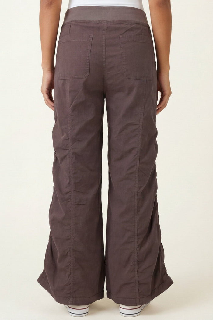 Wearables Naola Stretch Poplin Ruched Flare Gaucho
