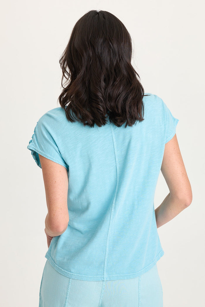 XCVI Nashir Crochet/Jersey Top