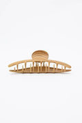 Natural Wood Grain Metal Hair Clip Curve