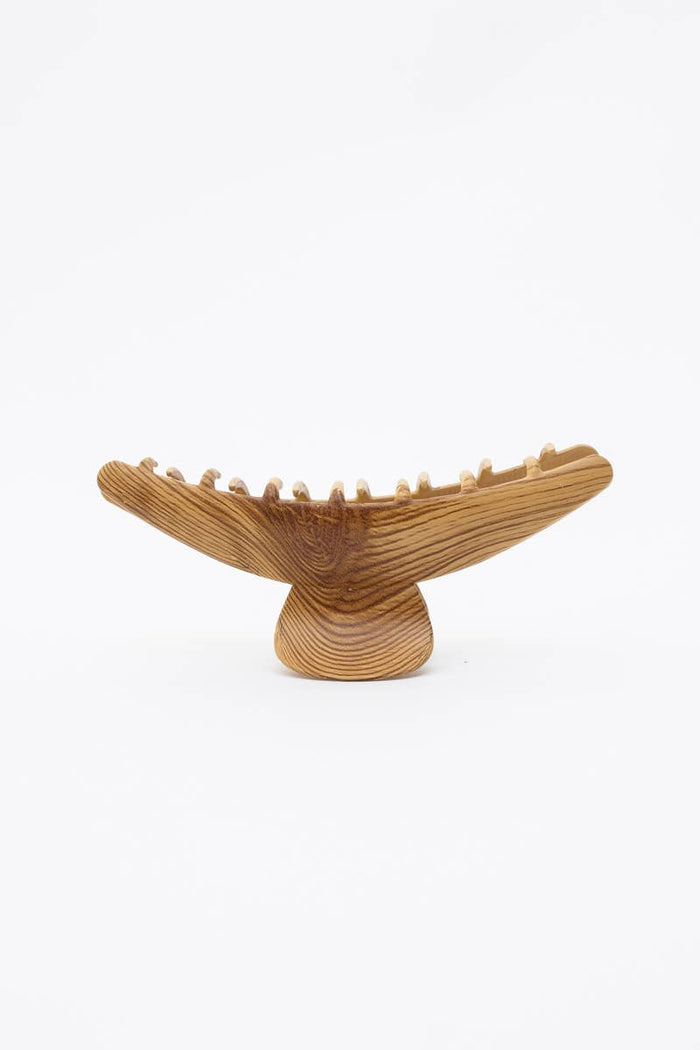 Natural Wood Grain Metal Hair Clip Curve