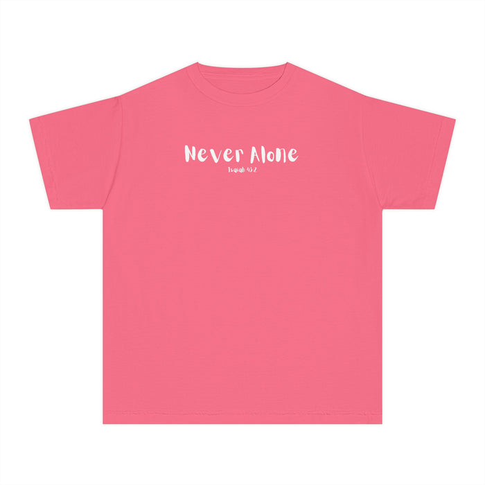 Never Alone Isaiah 43:2 Girls Breast Cancer Awareness T-Shirt