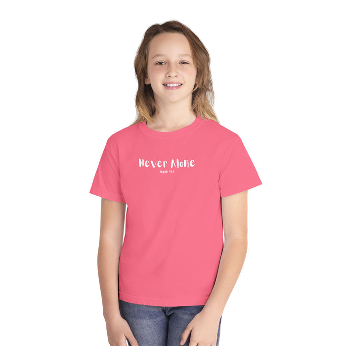 Never Alone Isaiah 43:2 Girls Breast Cancer Awareness T-Shirt