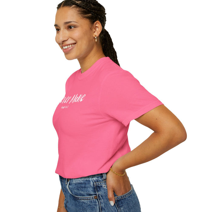Never Alone Isaiah 43:2 Women's Breast Cancer Awareness T-shirt