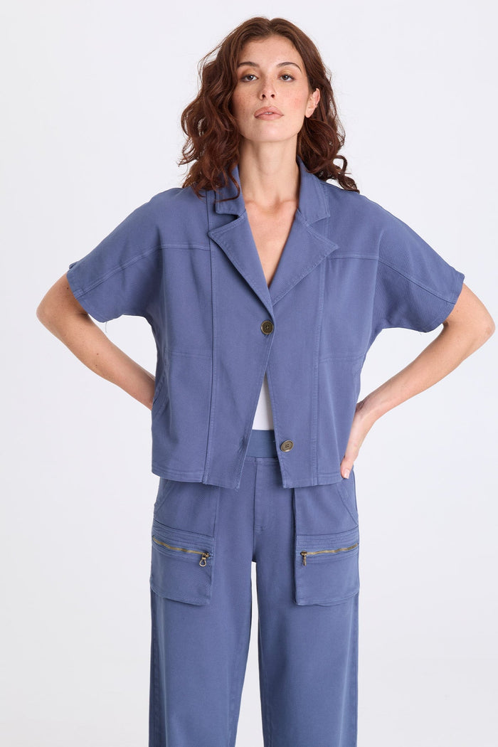 XCVI Nevo Twill Capelet-Style Jacket