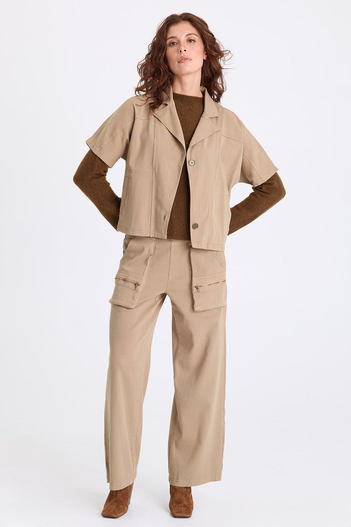 XCVI Nevo Twill Capelet-Style Jacket