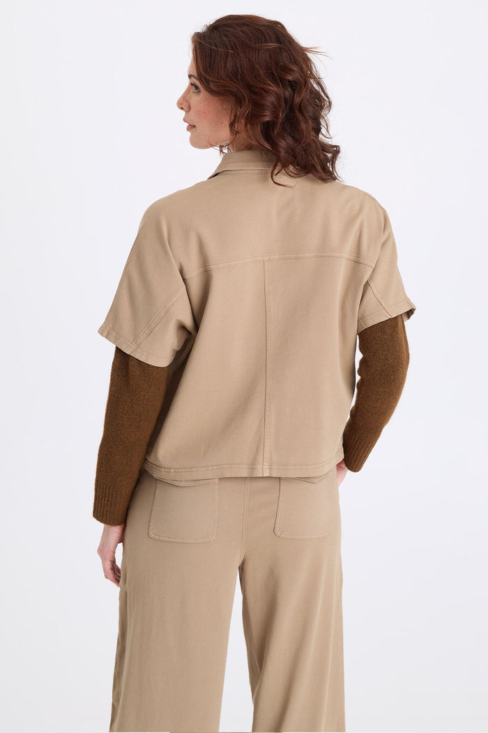 XCVI Nevo Twill Capelet-Style Jacket