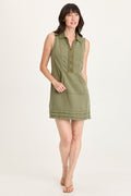XCVI Noya Twill Kangaroo-Pocket Dress