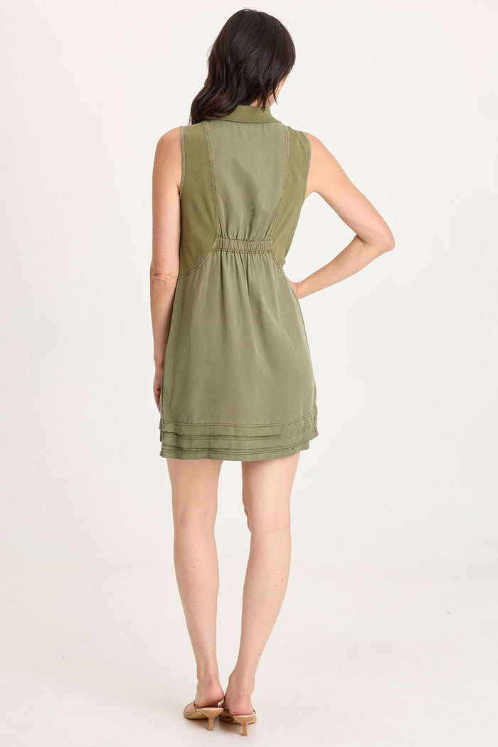 XCVI Noya Twill Kangaroo-Pocket Dress