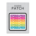 Personalized City Iron-on Patch - Supergraphics Repeat : Brights (01)
