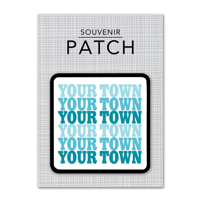 Personalized City Iron-on Patch - Supergraphics Repeat : Brights (01)