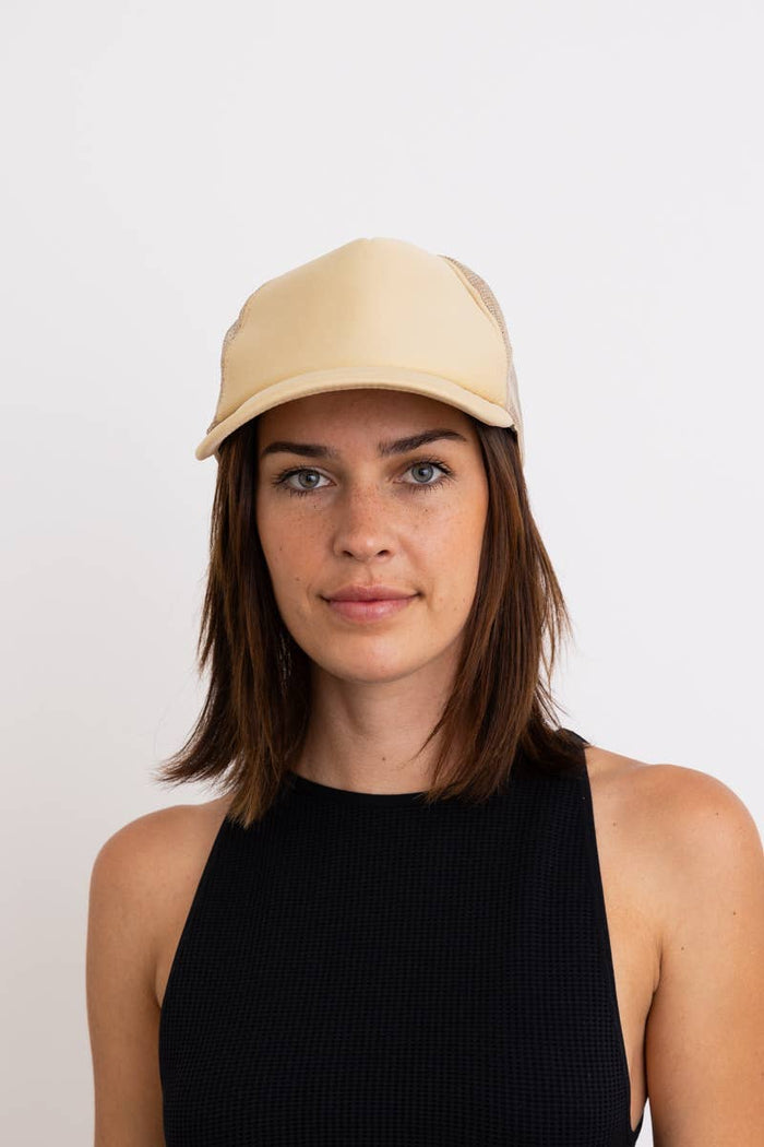 Premium Monochromatic Charm Truckers Hat: Olive