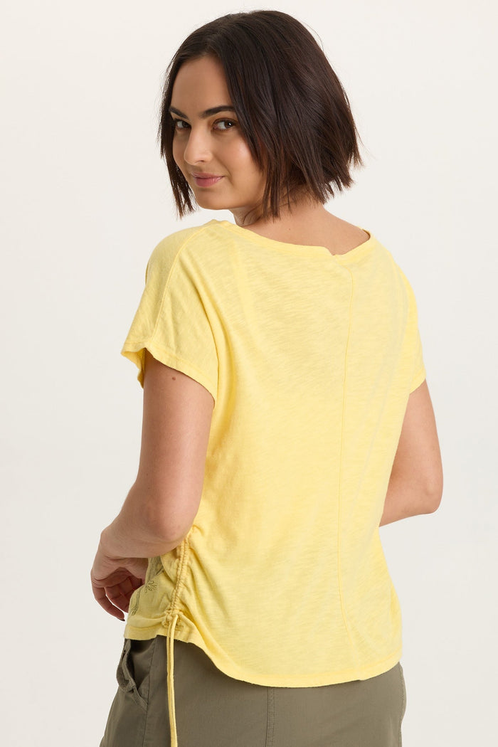 XCVI Printed Cohn Jersey Boatneck Tee
