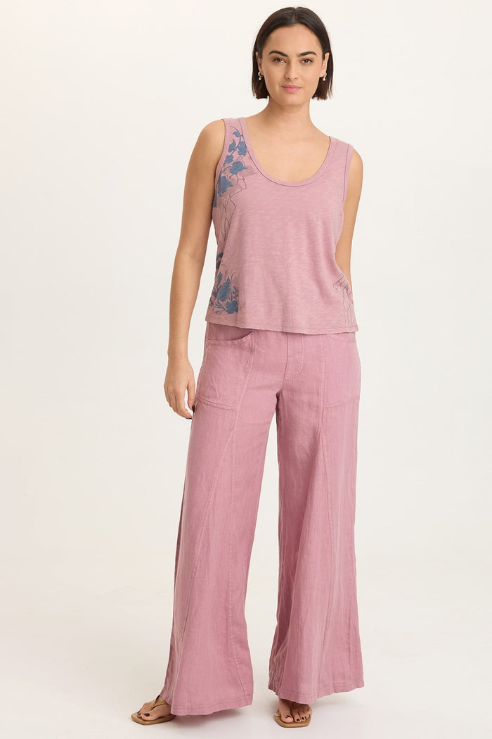 XCVI Printed Etano Jersey Tank