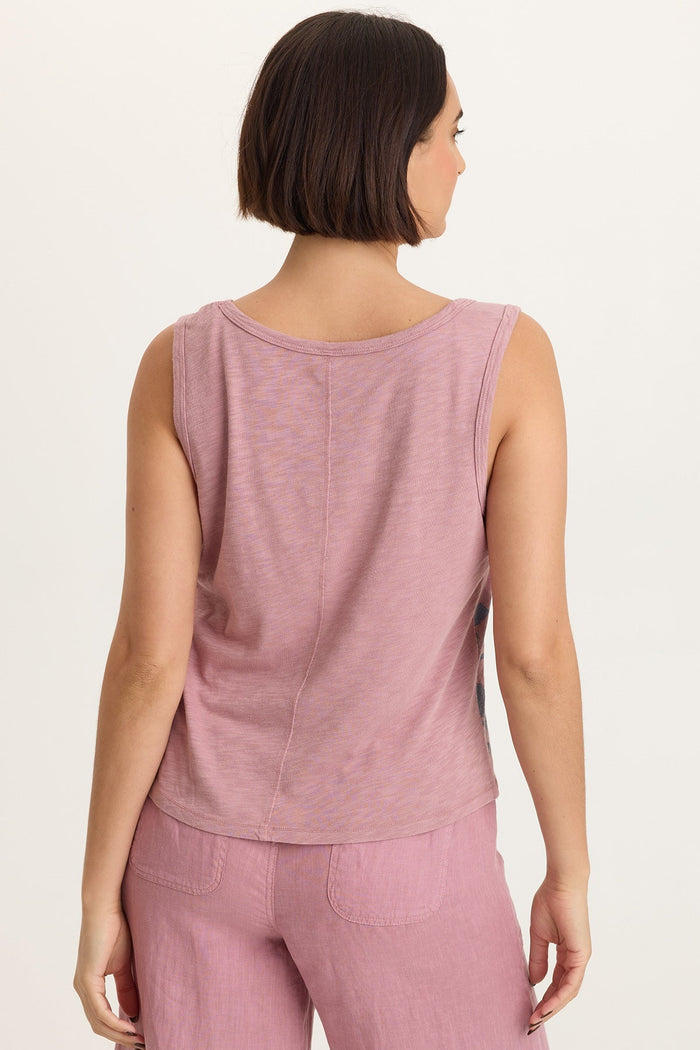 XCVI Printed Etano Jersey Tank