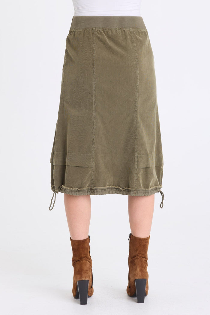 XCVI Reine Corduroy Cinch Hem Skirt