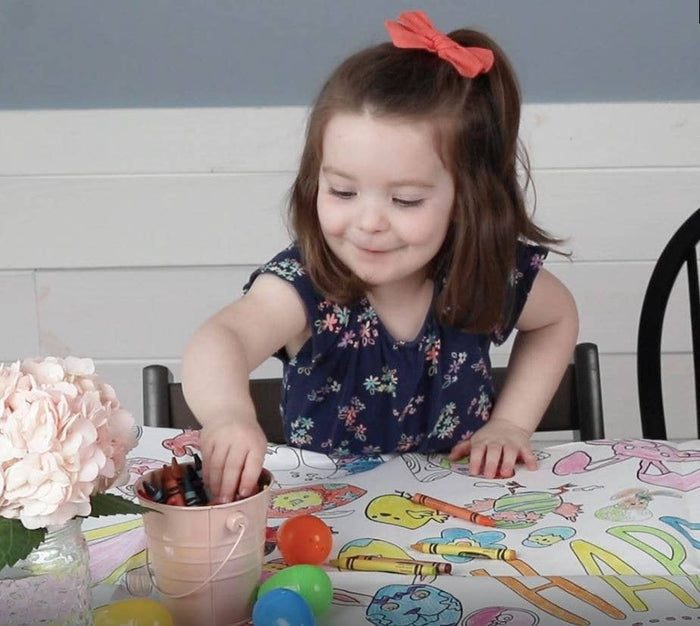Religious Easter Coloring Table Cover
