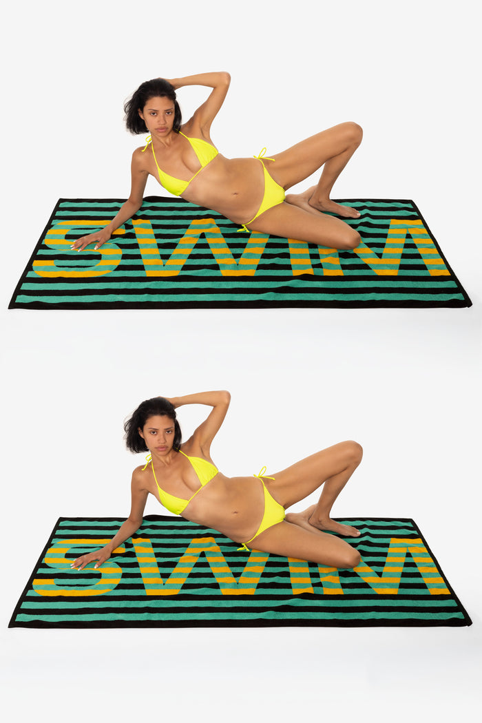 Teal/Black/Yellow SWIM