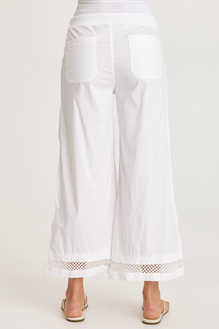 XCVI Roel Poplin/Mesh Gaucho Crop