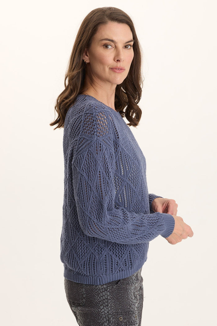 XCVI Rothwell Cotton Knit Relaxed-Fit Sweater Top