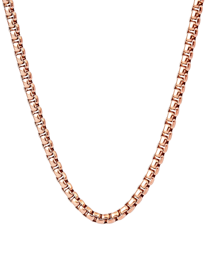 ROUND BOX CHAIN (ROSE GOLD) 2MM