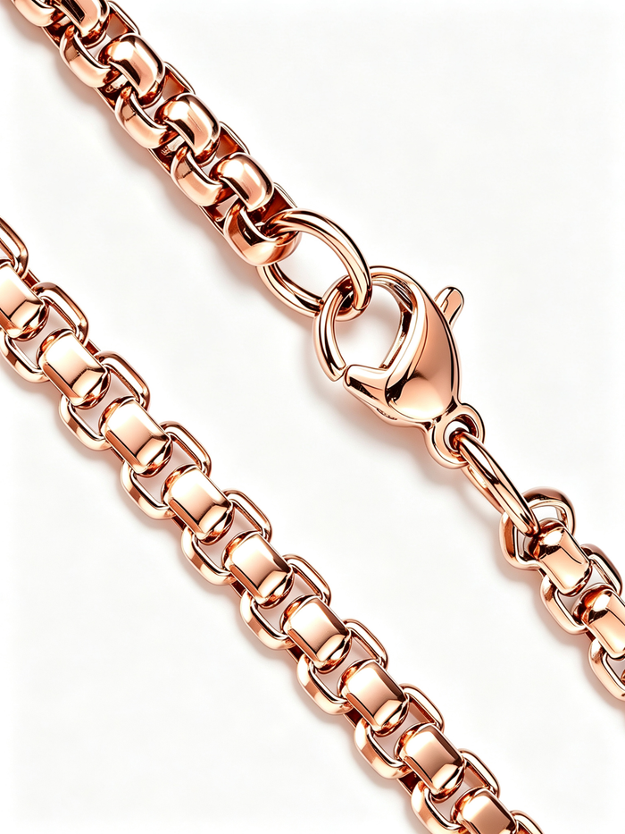 ROUND BOX CHAIN (ROSE GOLD) 2MM