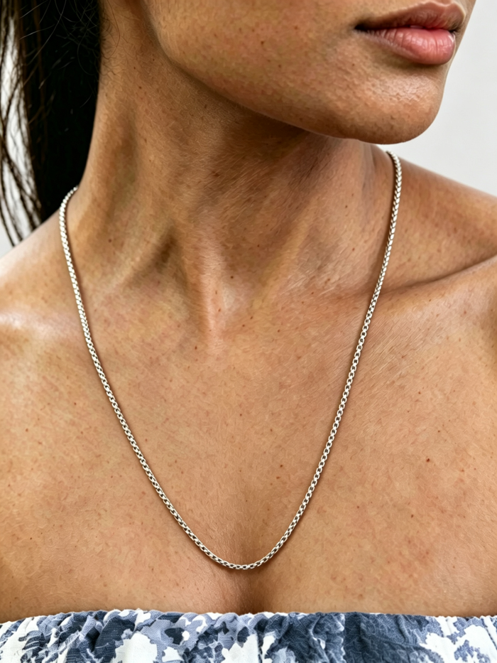 ROUND BOX CHAIN (SILVER) 2MM