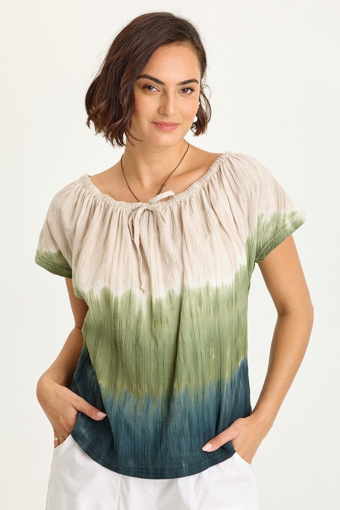 Wearables Selda Textured Gauze Cinched Top