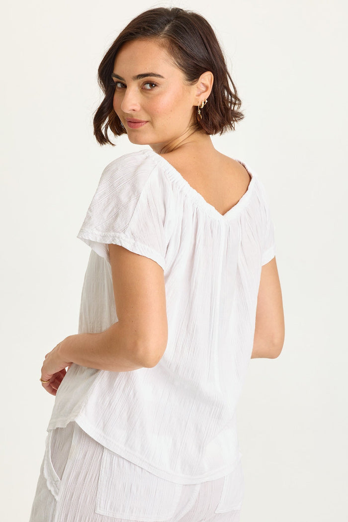 Wearables Selda Textured Gauze Cinched Top