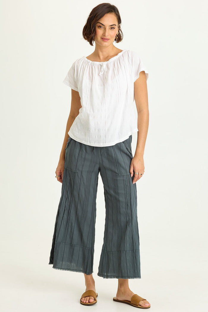 Wearables Selda Textured Gauze Cinched Top