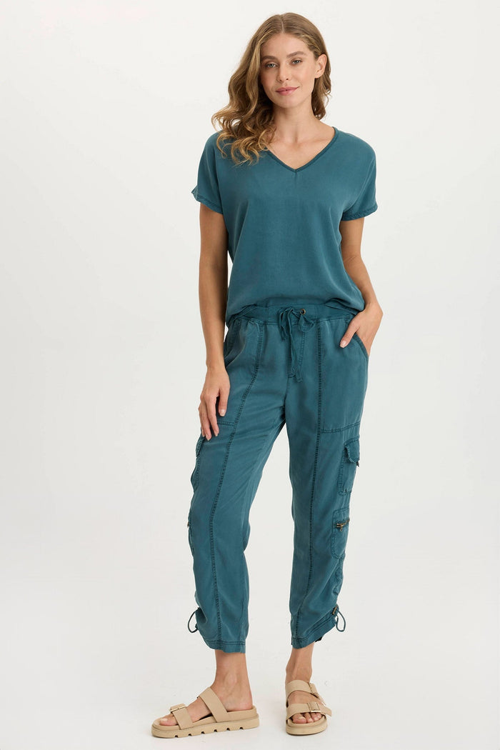 XCVI Selmy Twill Corded Cargo Crop Pant