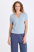 XCVI Sergius Jersey V-Neck Tee